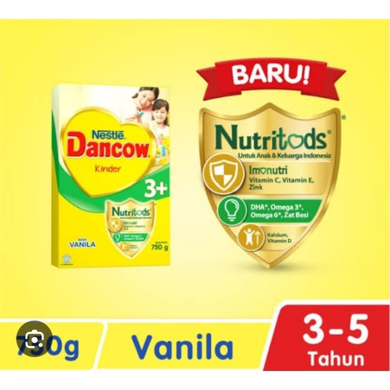 

Dancow 3+ ukuran 750 gr,exp masih lama,barang baru