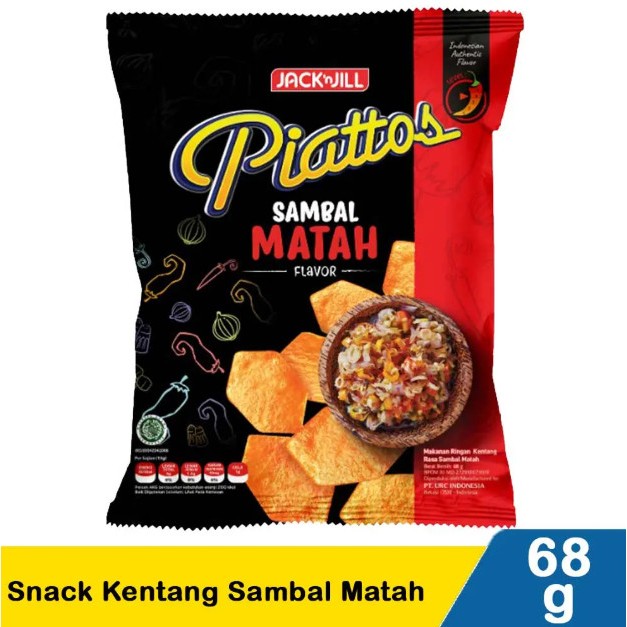 

Makanan Ringan Piattos Sambal Matah 68 g