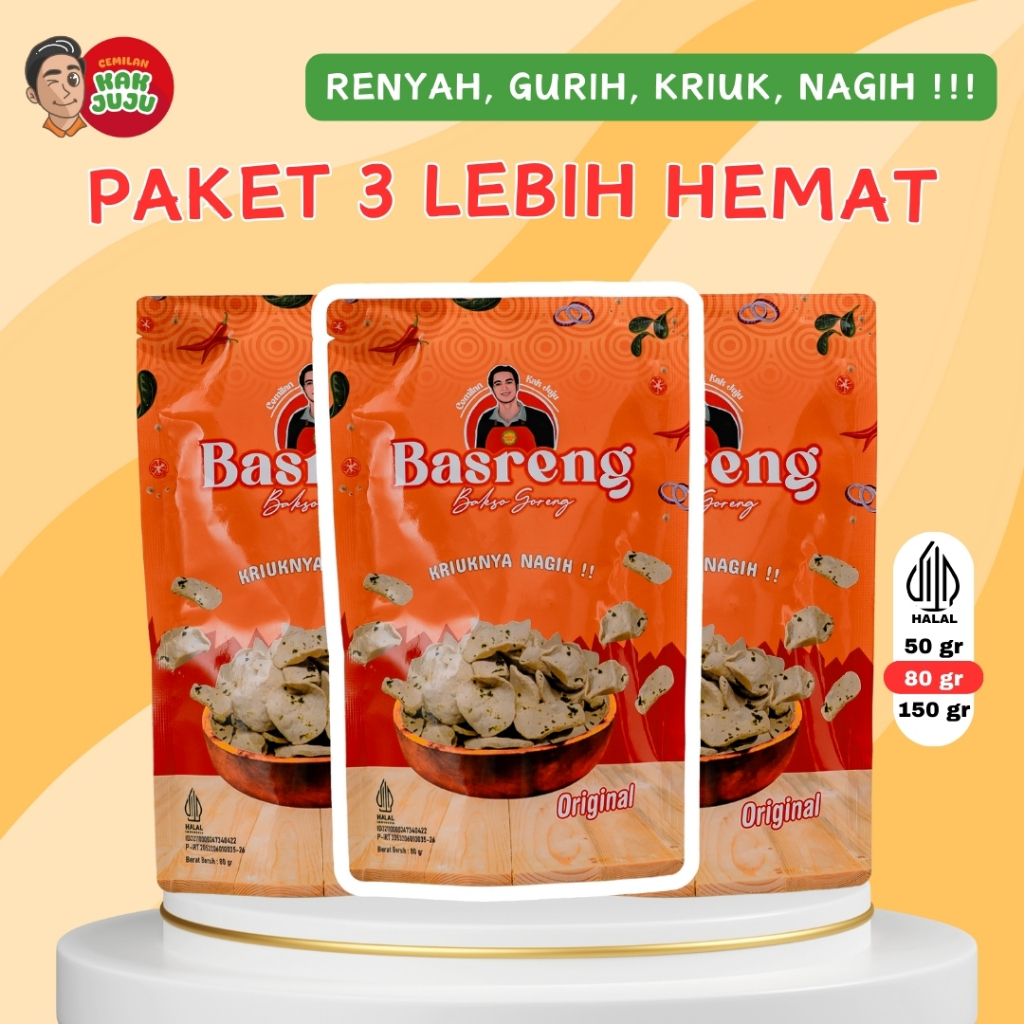 

BASRENG KOIN 80GR | PAKET LEBIH HEMAT 3 PCS | TIDAK MIX | CEMILAN KAK JUJU