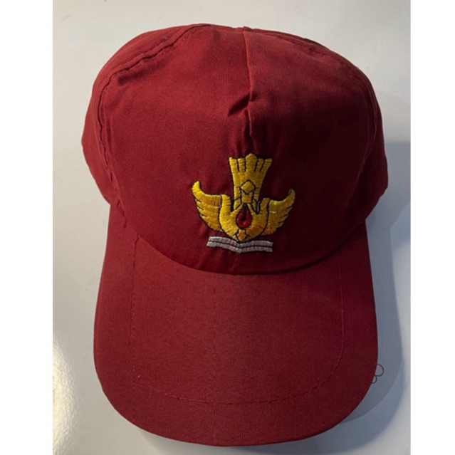 

Topi Sekolah SD Merah Bordir