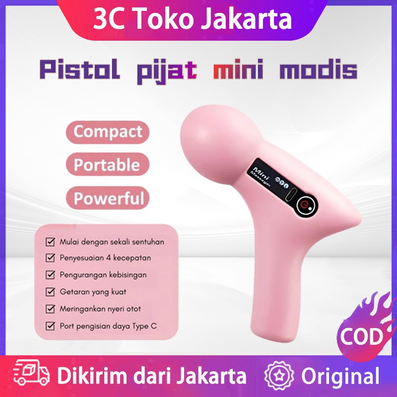 Alat Pijat Mini Elektrik Massage Gun Mini Electric Alat Pijat Terapi Getar Termurah
