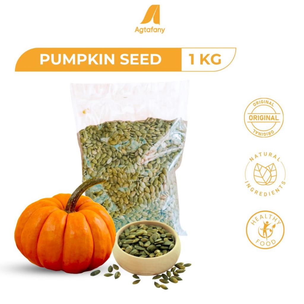 

Pumpkin Seed 1 kg Biji Labu Kupas Raw Organik Premium Topping Campuran