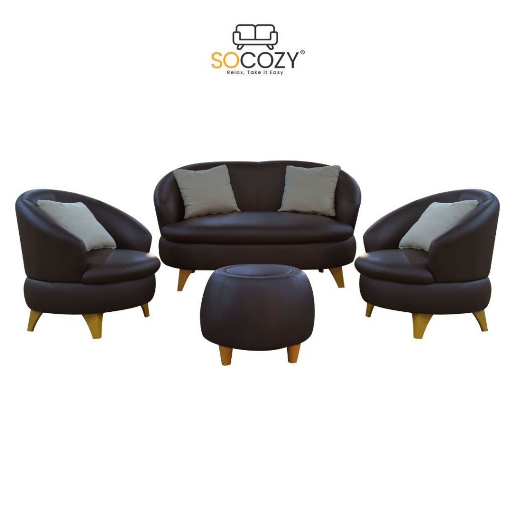 Socozy - Set Sofa Tamu - 211 Seater - Sofa Strawberry - Sofa Minimalis