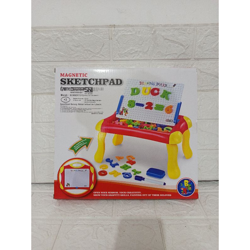 Papan Tulis Magnet Huruf & Angka / Magnetic Drawing Board