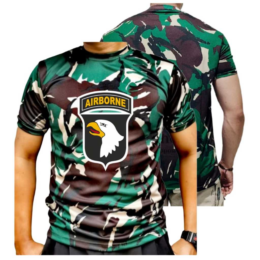 kaos loreng malvinas dry fit sablon AIRBORNE