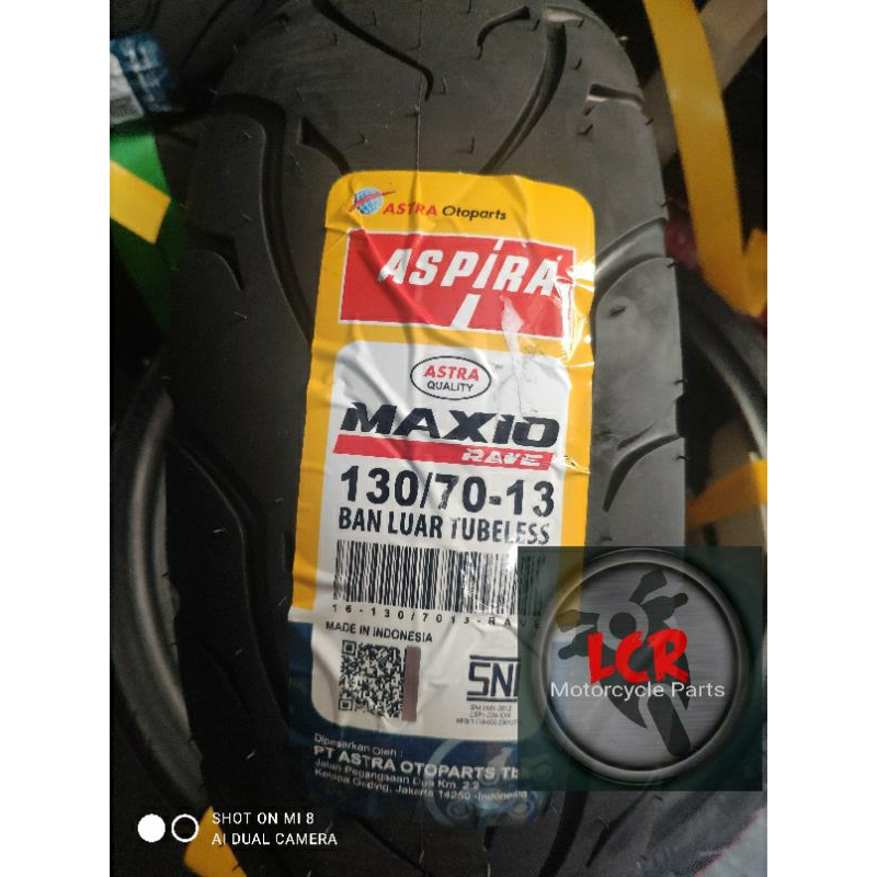 [ASLI 100%] Ban Luar Tubeless 130/70-13 Maxio Ban Belakang Nmax PCX 160 130 70 13 Standar Tubles Met