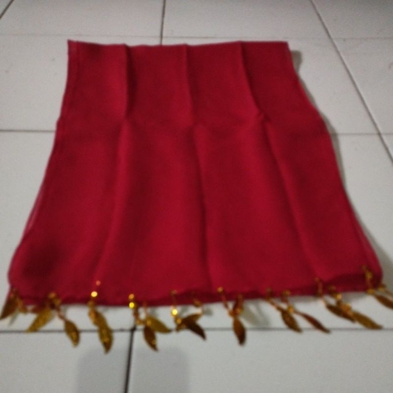 Sampur Remo Selendang Tari Warna Merah PASTISHOPEE
