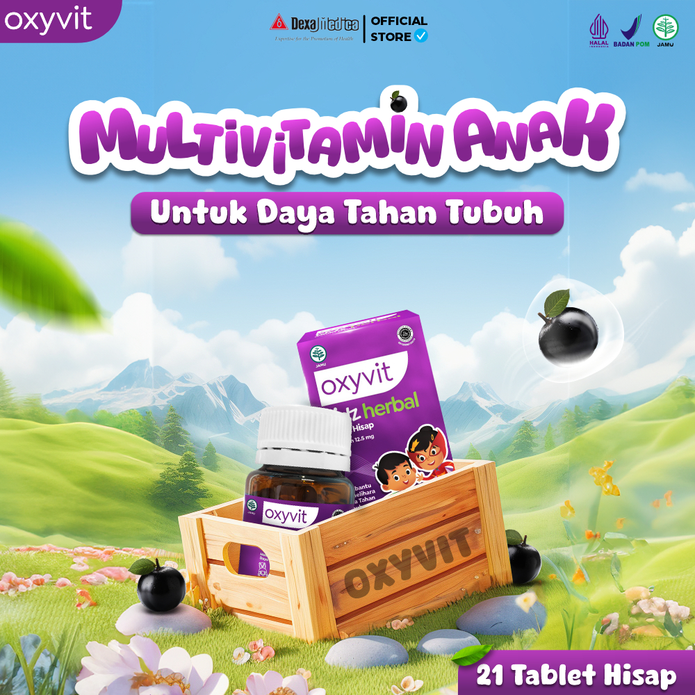 

1 Box Oxyvit Kidz Herbal Hisap - Menjaga Daya Tahan Tubuh Anak - Rasa Blackcurrant