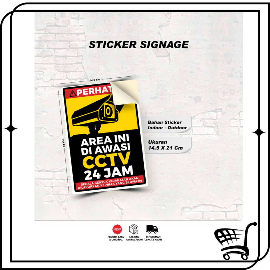 

Toko99 - STIKER CCTV 24 JAM MURAH BAHAN VINLY / STIKER CCTV UKURAN 14.5 X 21 / STIKER SIGNAGE CCTV / INDOOR - OUTDOOR,,,