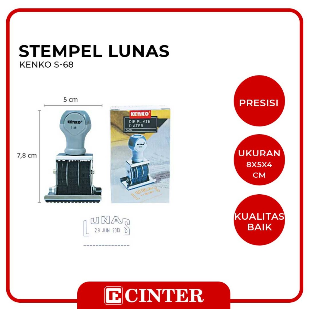 

KENKO - STEMPEL KENKO LUNAS / CAP STEMPEL LUNAS 68