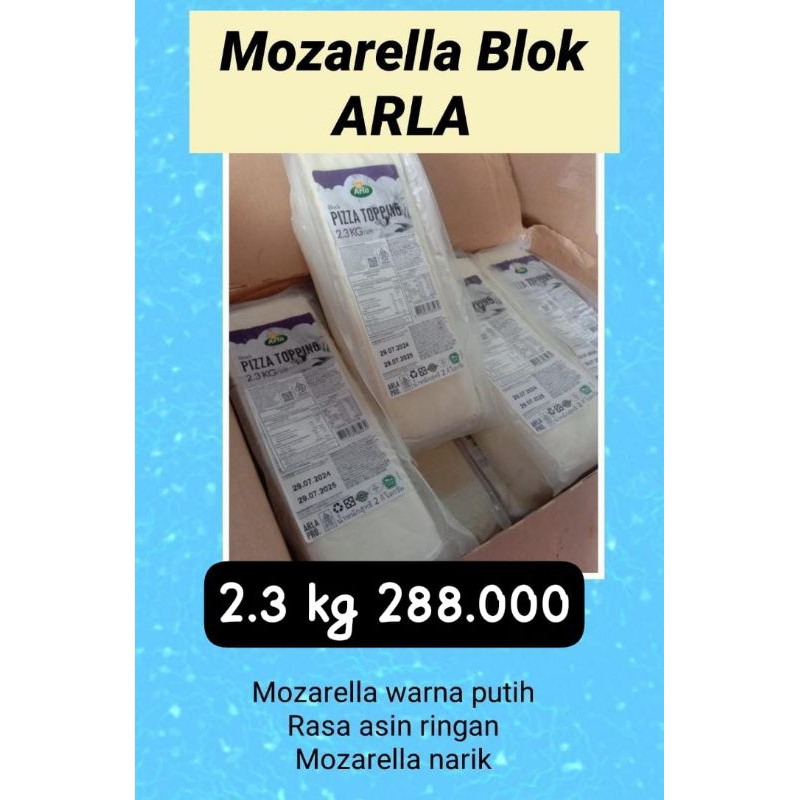 

Mozarella pizza Arla kemasan 2,3 kg