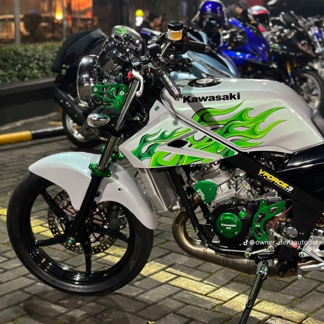 STRIPING VARIASI MOTOR NINJA sayap potong (bisa request)