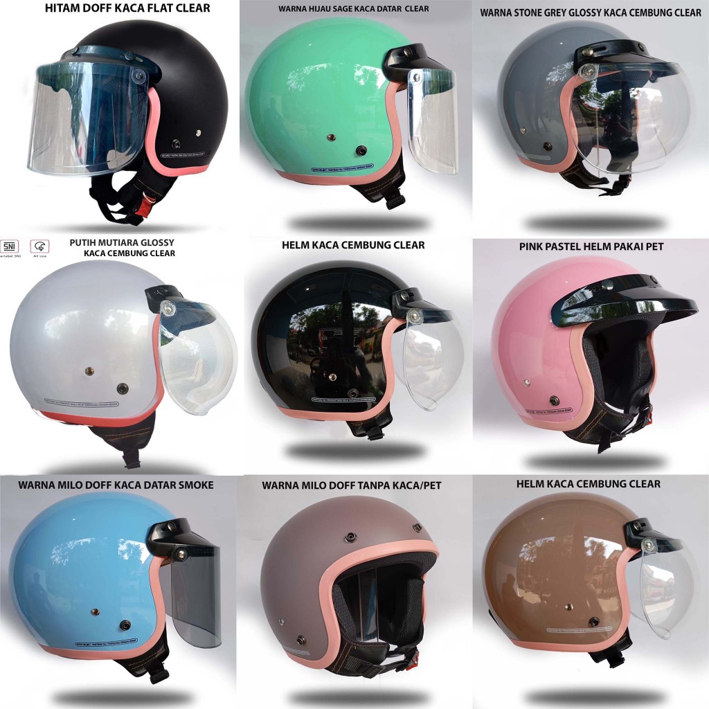 Helm bogo pria wanita dewasa murah bagus helem cowok cewek hijaber kekinian