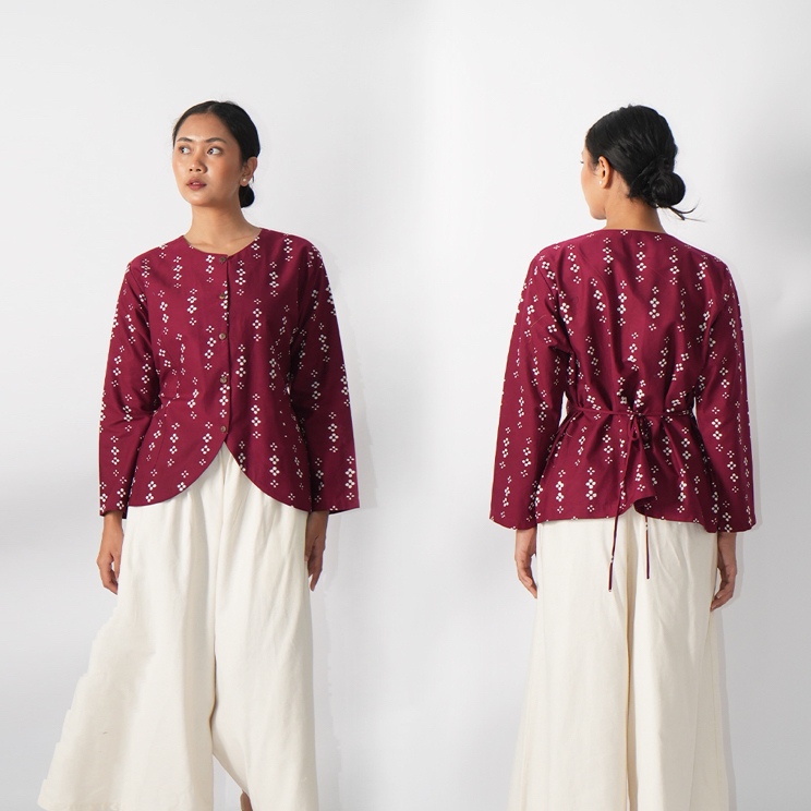 KEA TOP | Top Batik | Blouse Batik | Atasan Batik | Kemeja Batik Kantor | KAYN