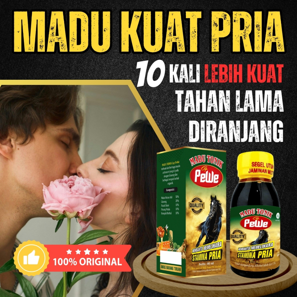 

Madu Tonik Pewe Ori Madukuat Herbal Tingkatkan Performa Pria Perkasa Kuat Tahan Lama Di Ranjang 80ML