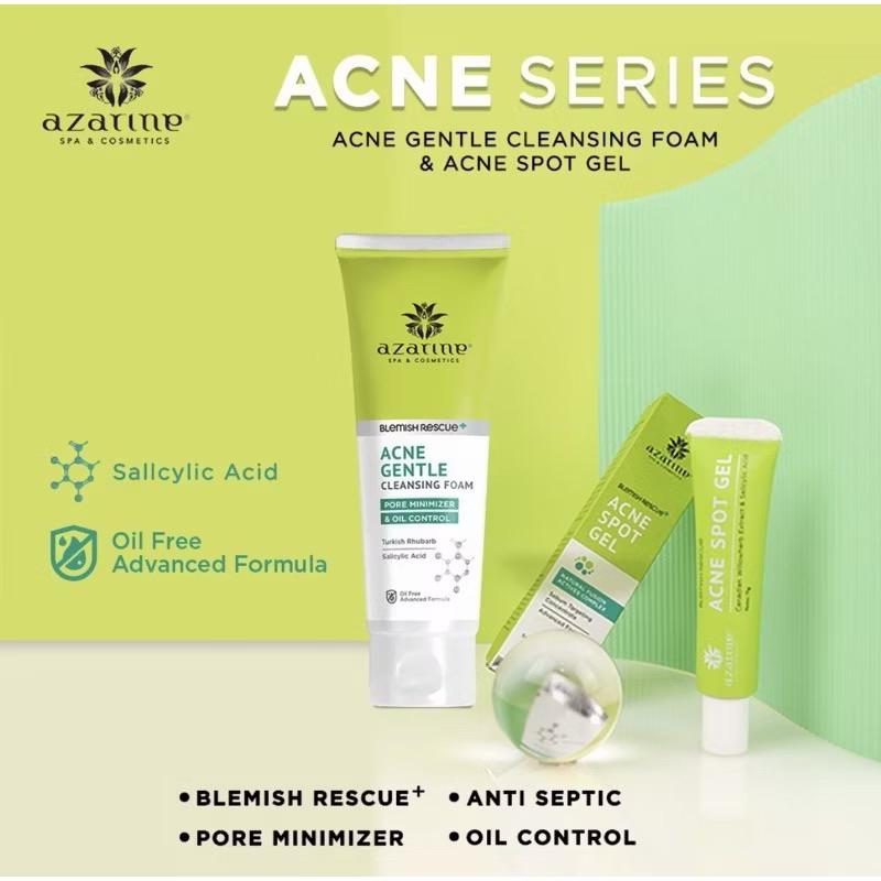 AZARINE Facial Wash Acne Gentle Cleansing Foam