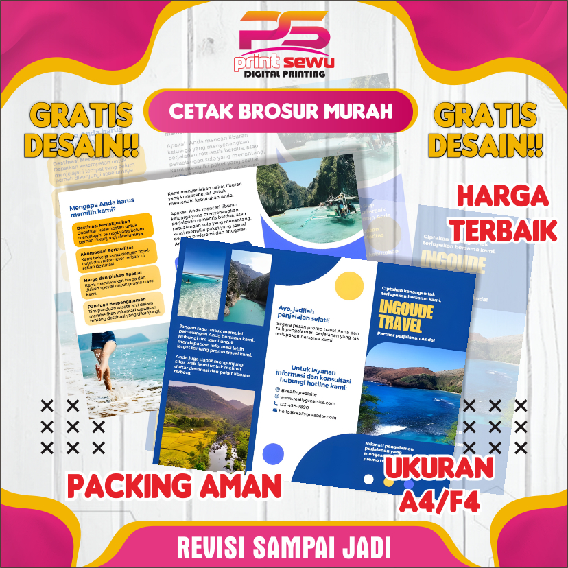 

CETAK BROSUR MURAH BAHAN HVS 120GSM | GRATIS DESAIN, REVISI SAMPAI FIX