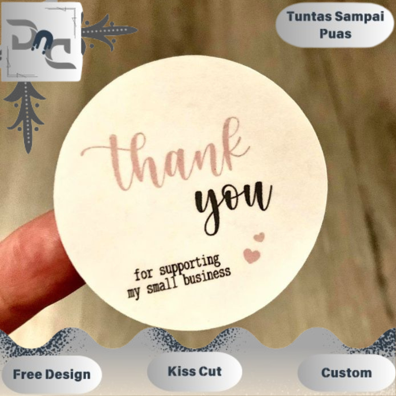 

SBC 2-7 Cetak Stiker Label Olshop Custom Sticker Logo Makanan