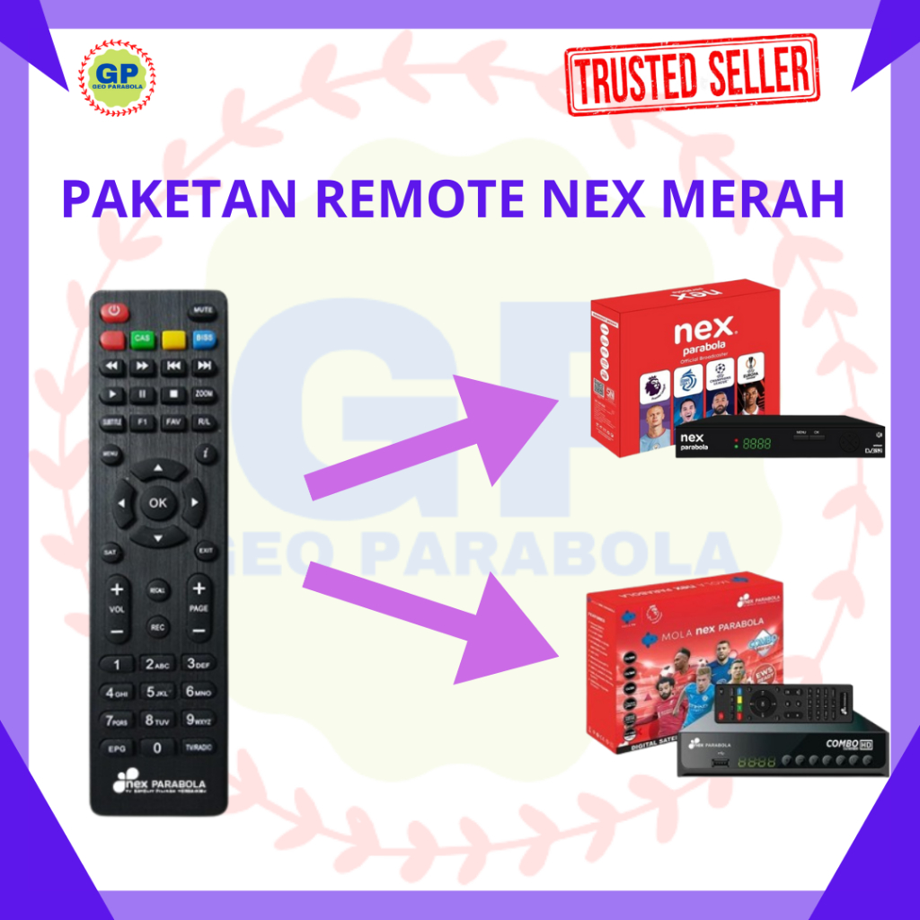 NEX PAKETAN REMOTE PARABOLA NEX MERAH DAN NEX KUNING HARGA GROSIR TERMURAH DAN TERLARIS