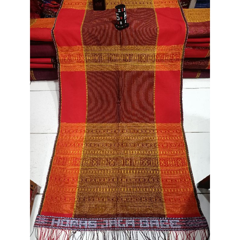 Ulos Ragihotang Hela / dari Tulang ~ Kain Tenun Ulos Pria Sirara Etnik Batak Toba