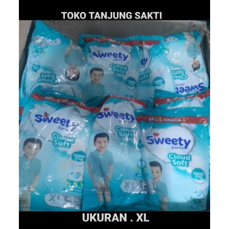 sweety silver pants xl renceng isi 6 pcs