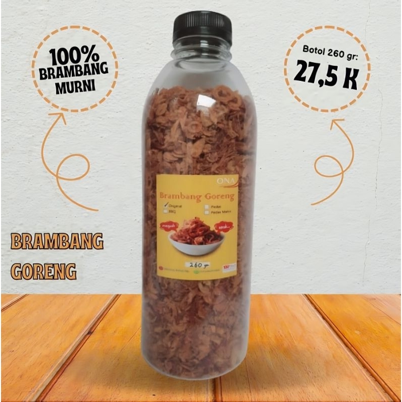 

Bawang Goreng Asli Enak & Renyah 1 Botol JUMBO 260 gr/ Brambang Goreng