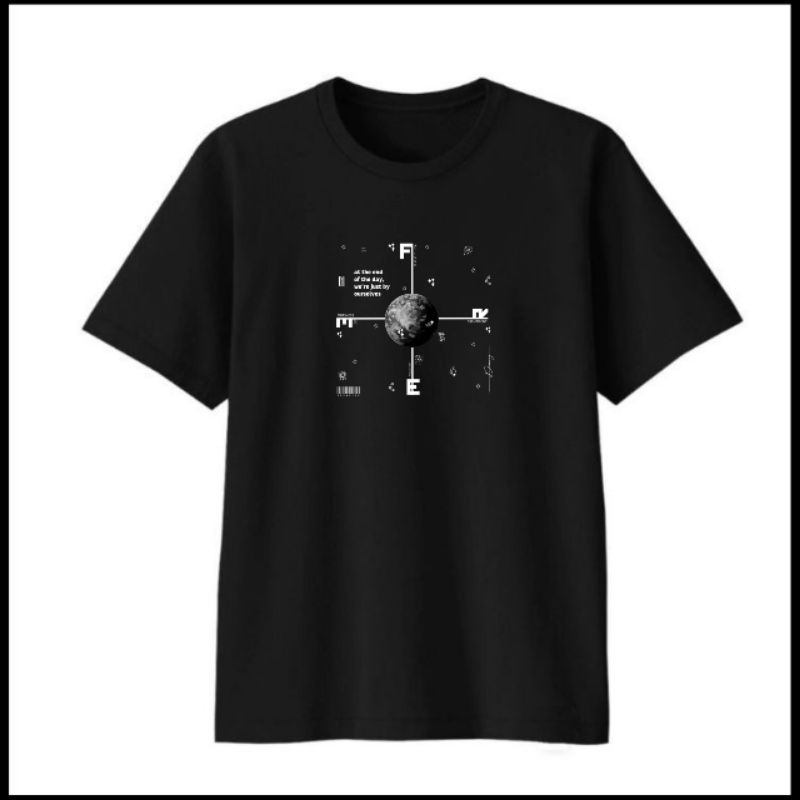 Kaos Polos Hitam "At the end of the day" Pria/Wanita Aesthetic, Nyaman & Stylish