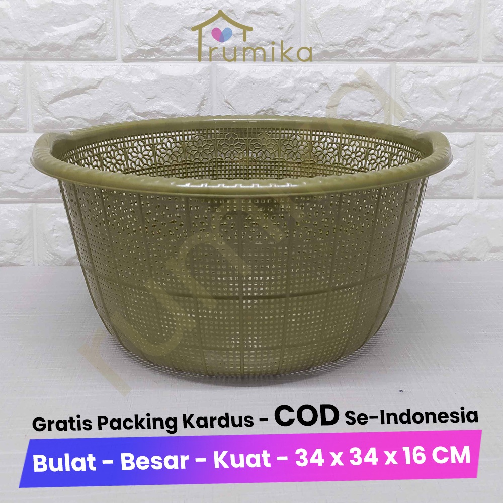 Wakul Plastik Keranjang Besar / Wakul Kuping Renda - 34 CM