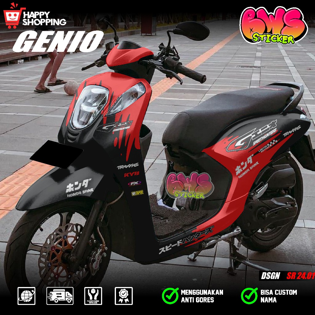 COD Sticker Decal Full Body Motor Honda Genio 2019 2020 2021 2022 2023 2024 Decal Sticker Full Body 