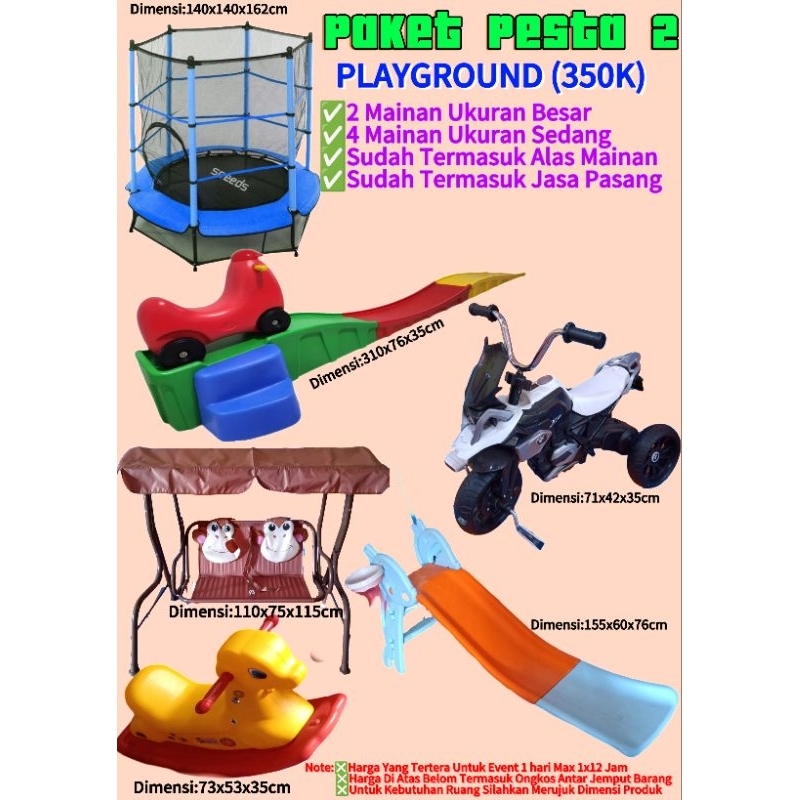 Sewa Playground/Sewa Mainan/Rental Mainan/Sewa Murah