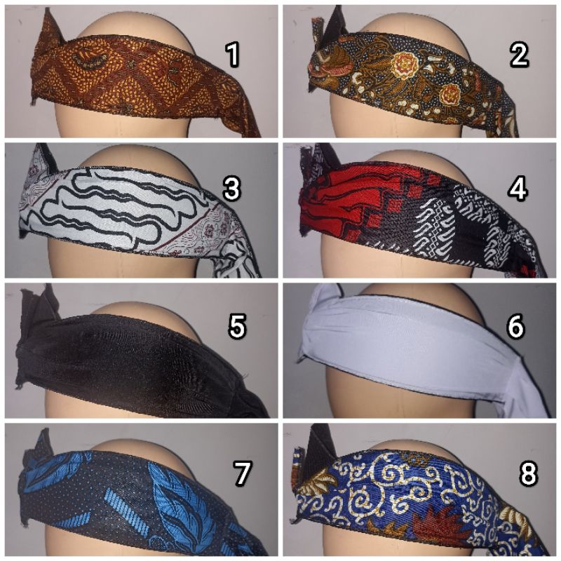 Iket ikat kepala totopong topi tradisional sunda atas bolong