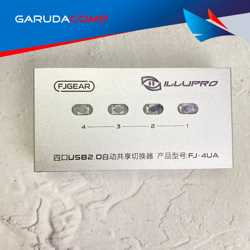 ILLUPRO USB Data Switch Printer 4 Port Otomatis AUTO 1-4
