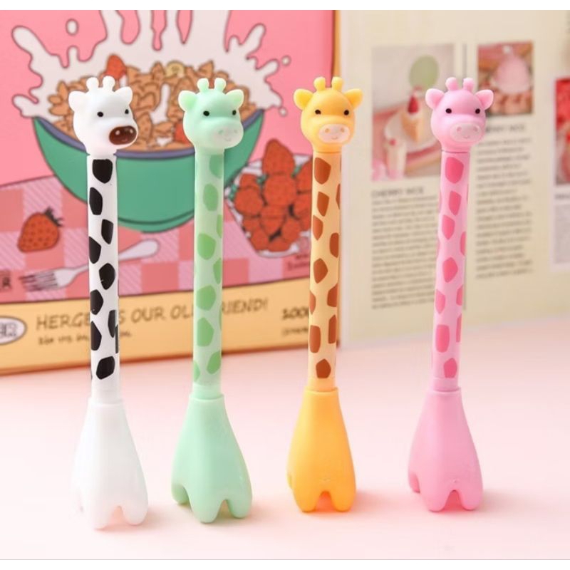 

Pena Tinta Hitam Model Anima Jerapah Warna Random