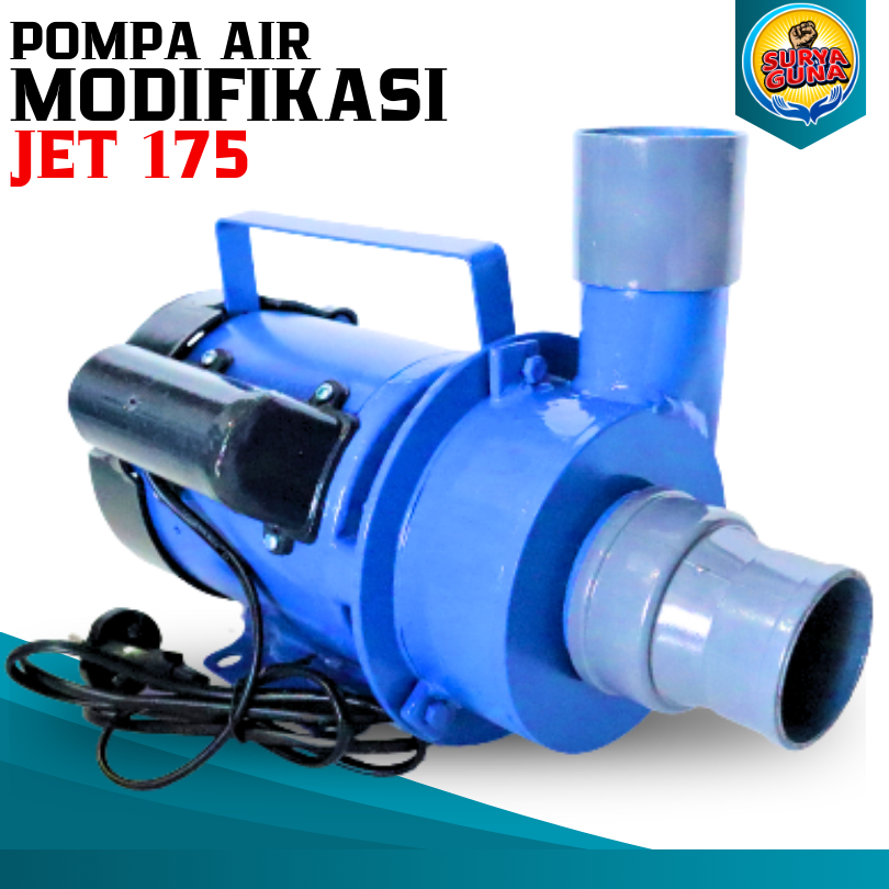 Pompa air modifikasi pipa 1,5 inch JET 175 keongan bahan BESI TEBAL listrik SUPER IRIT semburan supe