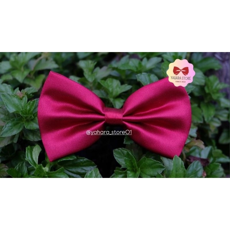 dasi kupu kupu Merah maroon premium