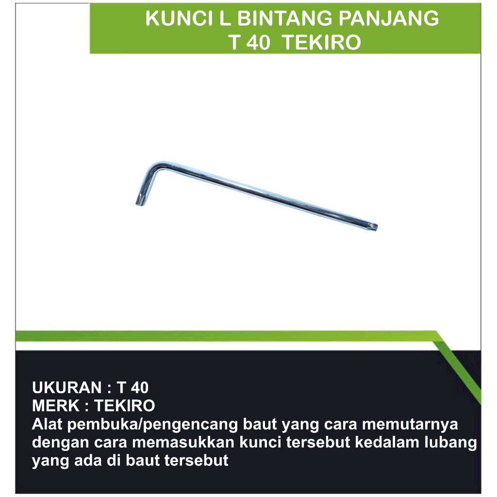 Kunci L Bintang Panjang Tekiro T50,T45,T40/Kunci L /Kunci Tukang