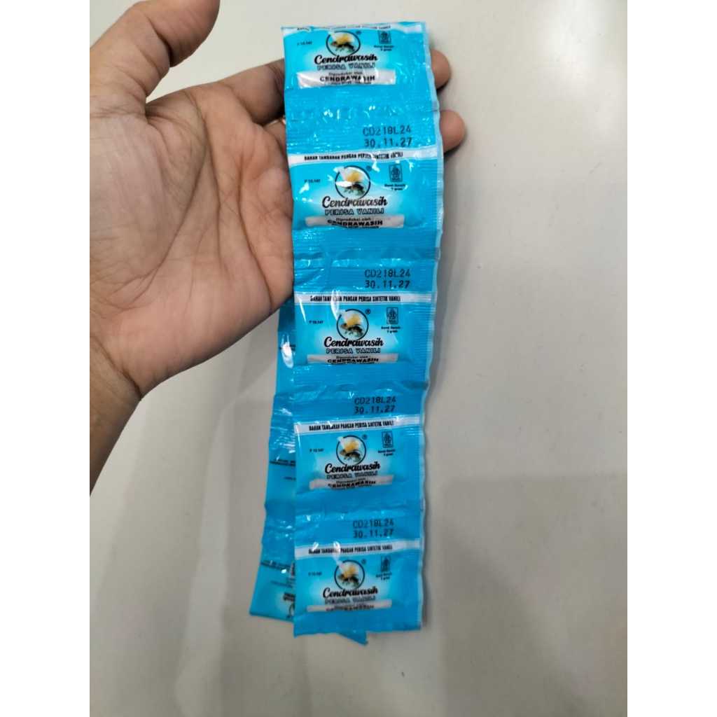 

vanili bubuk cendrawasih 30gr 1 renteng isi 10/vanila