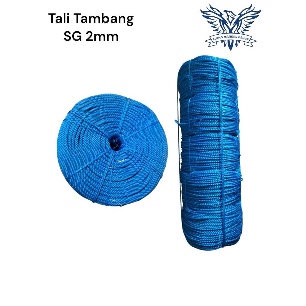 

Tali Tambang 2 mm 1 kg Tali Tampar/ Tambang Plastik Warna Biru