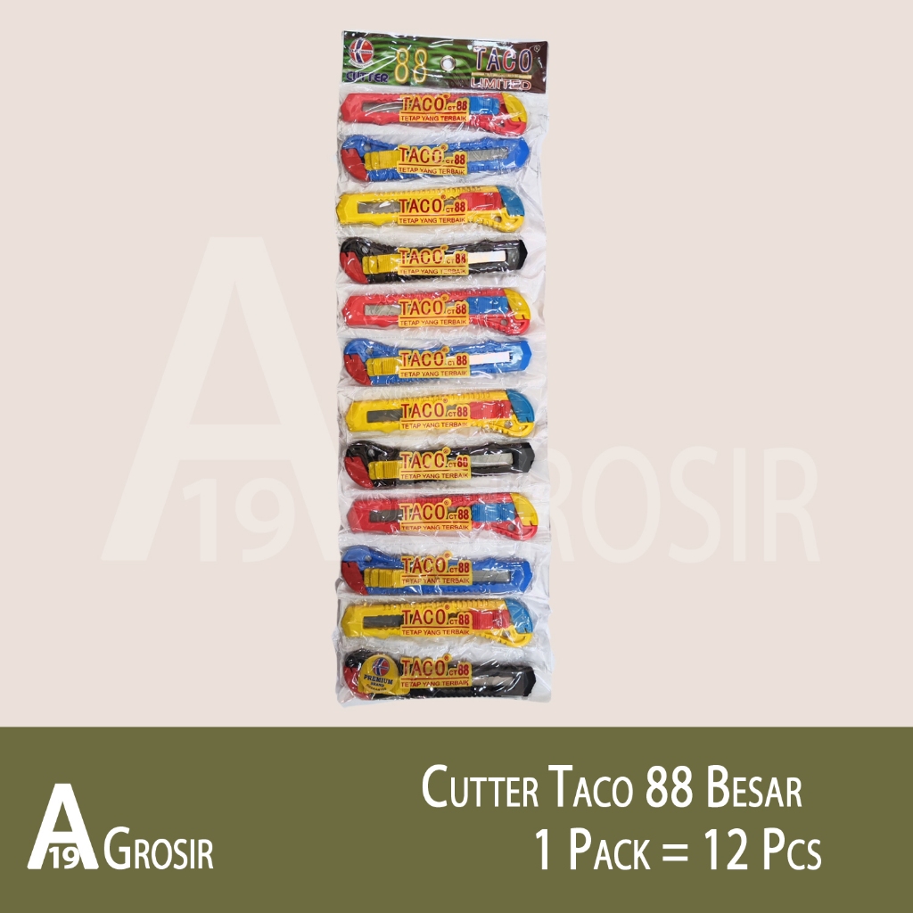 

(1PACK=12PCS) Cutter Taco 88 Ukuran Besar