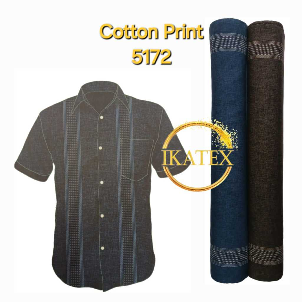 Kain Katun Motif Baju Koko Dua Sisi Bahan Premium Grade A Meteran Grosir - 5172