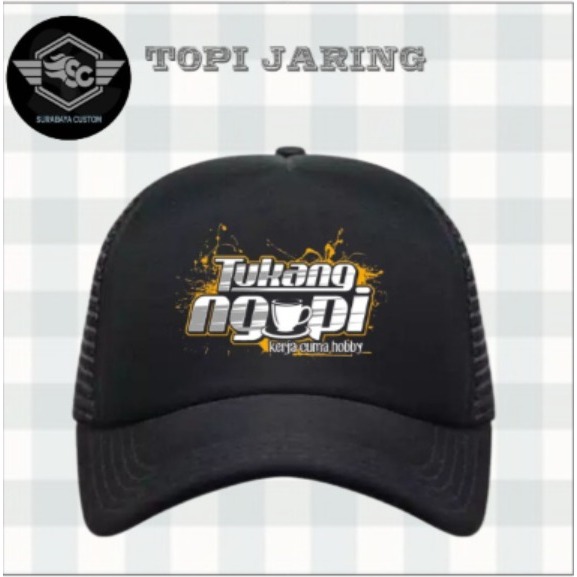 TOPI JARING TUKANG NGOPI | Topi Distro | Topi Premium| topi Casual