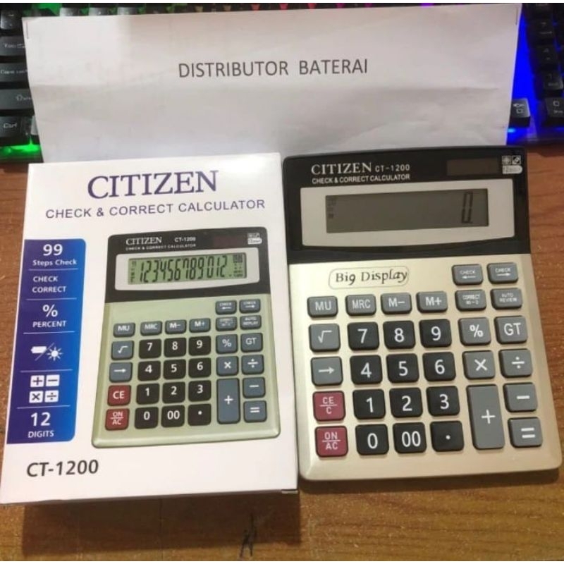 

KALKULATOR CITIZEN CT 1200 12 DIGIT CHECK AND CORRECT