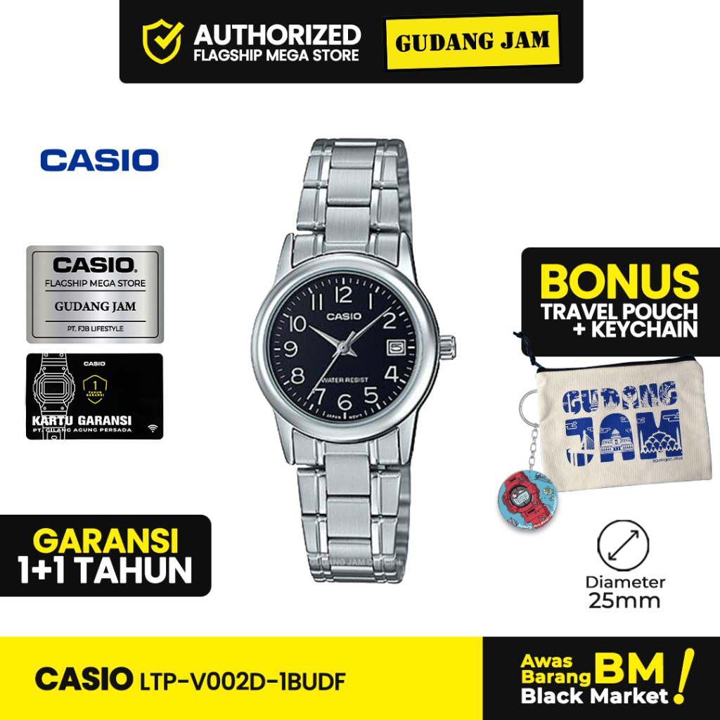 Jam Tangan Casio LTP-V002D-1BUDF LTP-V002D LTP-V002 LTPV002D LTP V002D SLF