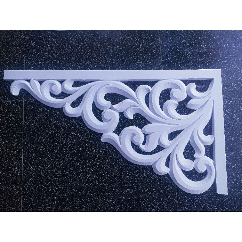 ornamen ukir sudut bahan spon karet eva