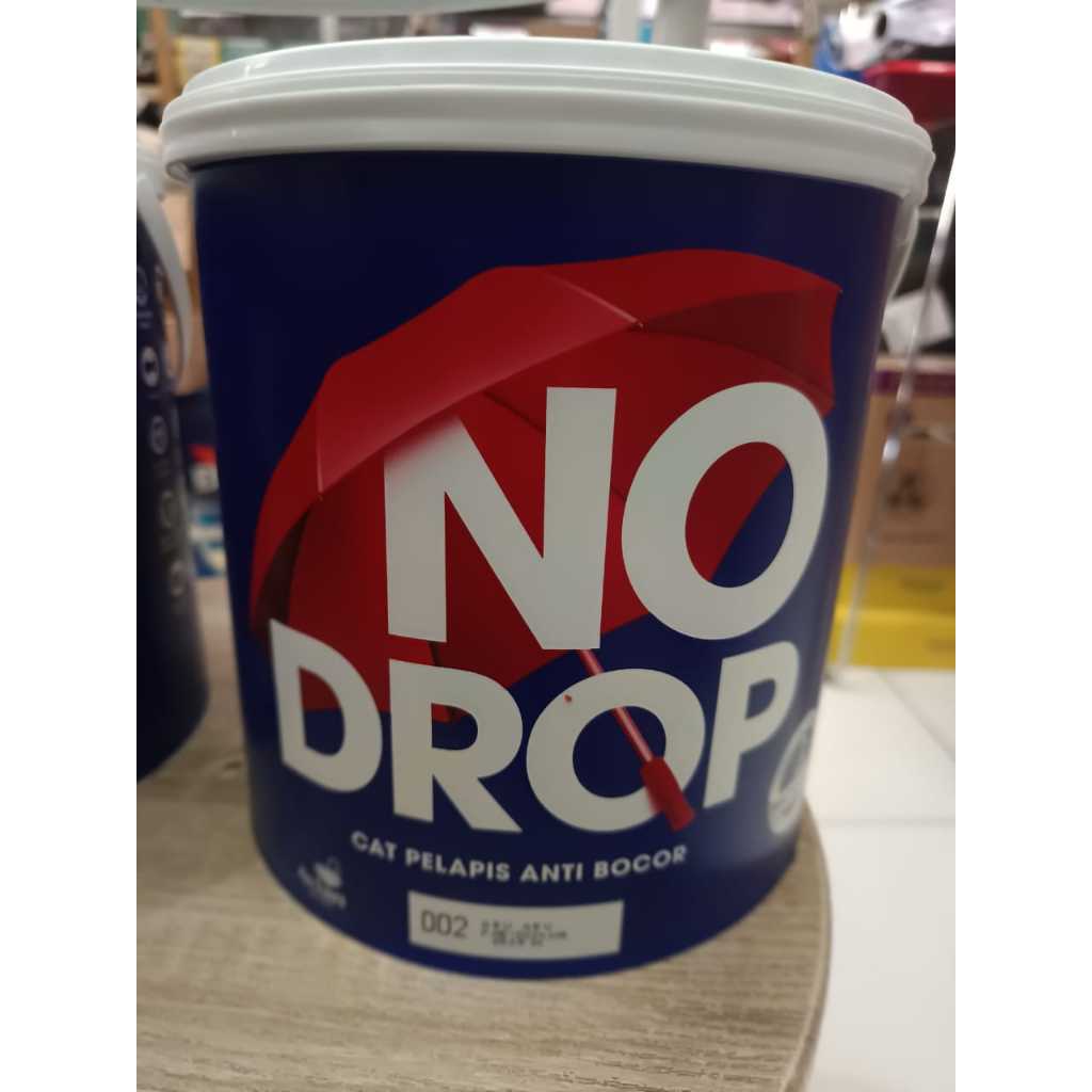 Baru No Drop 4 Kg (Cat Pelapis Anti Bocor) Varian Putih & Abu2