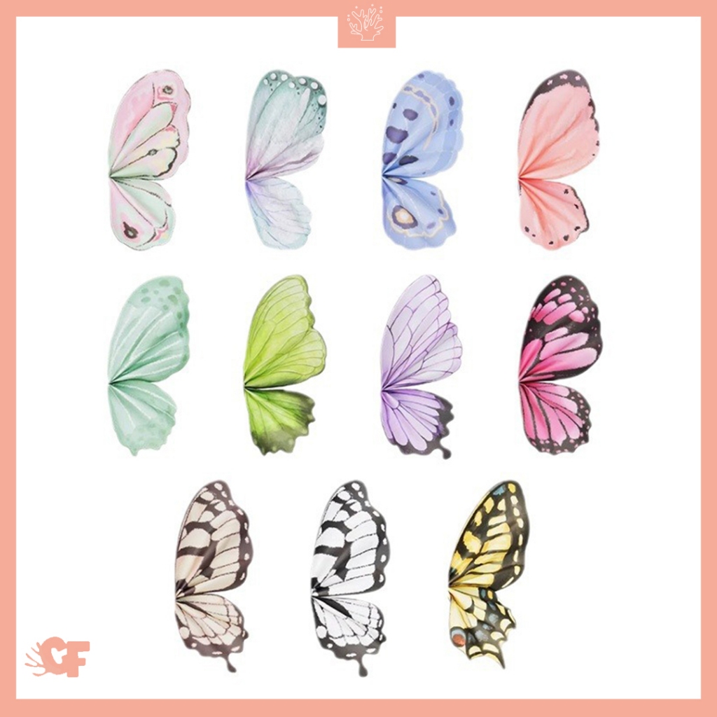 

20 LEMBAR Flower Wrapping Butterfly Set Butterfly Solid Wrapping Kupu Kupu Cellophane KB56