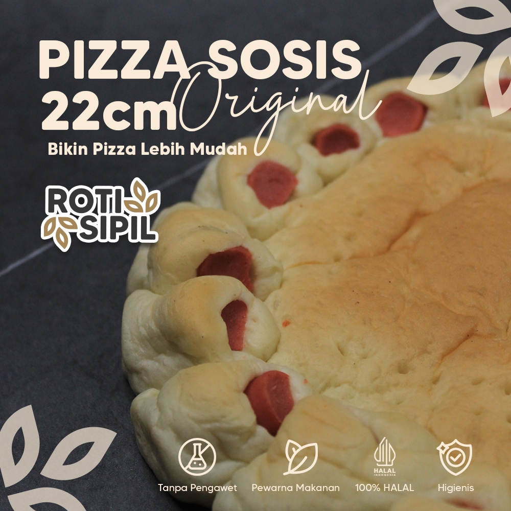 

Roti Pizza Sosis Ukuran 22cm | Base Pizza Sosis 22cm