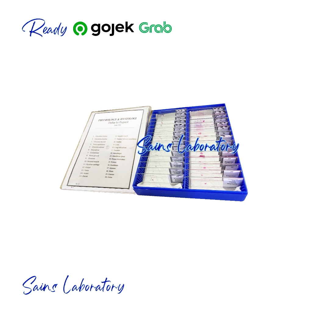 Preparat Physiology dan Hystologi dan Phsiologi 1 Set 30 Jenis Awetan Preparat Set Mikroslaid Phisio
