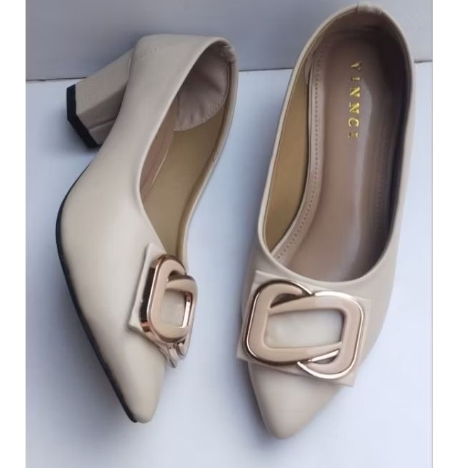 sepatu fantofel wanita/sepatu kerja wanita by vinnci premium(PS Gg) tapak tahu 4/5cm