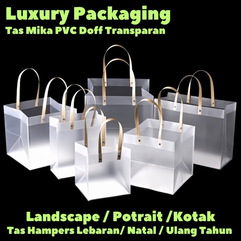 

Goodie Bag Hampers Tote Gift Bag Transparan Premium Ulang Tahun Imlek Natal Lebaran ( Min 3 Pcs)